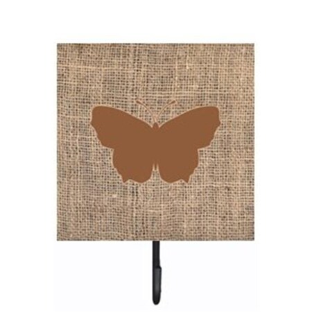 Carolines Treasures Butterfly Burlap and Brown Leash Or Key Holder BB1045-BL-BN-SH4